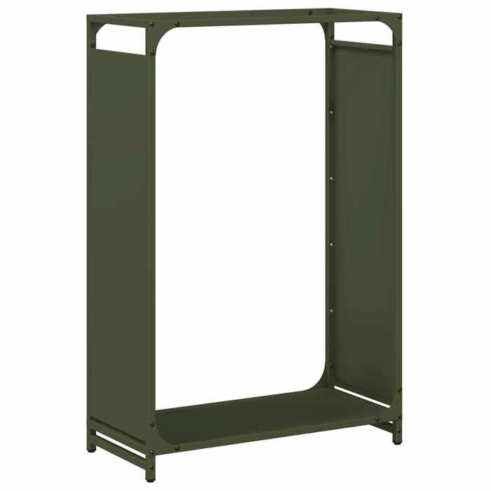 VidaXL Portant de bois chauffage vert olive 60x28x90 cm, support à bûches de cheminée, support à bûches, support à bûches 864214