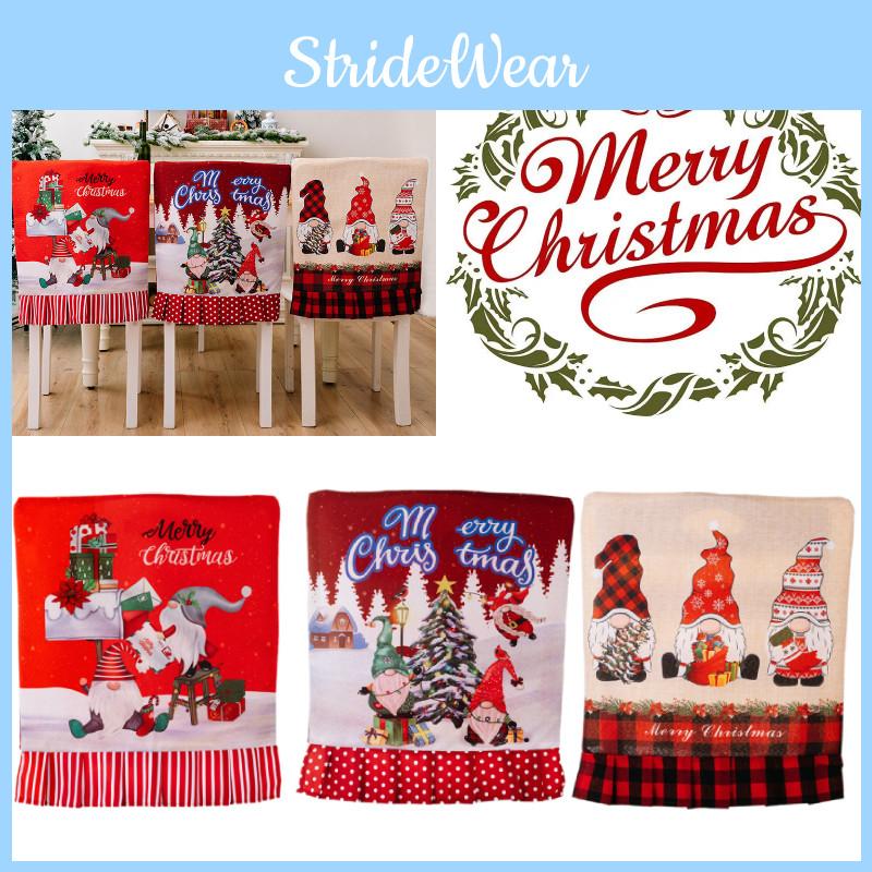 Vibrant Red Christmas Chair Covers With Stripes Polka Dots And Checks For Festive Style