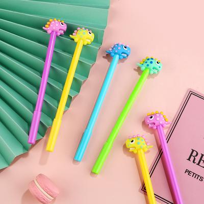 1Pc Cartoon Dinosaur Pen 0.5mm Quick Drying Without Touching Hands Suitable for Office Work, Daily Writing, Diaries, and Student Classroom Prizes B