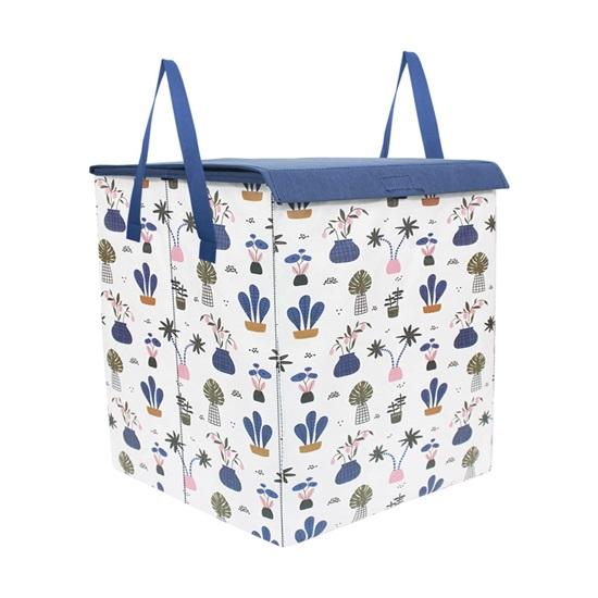 Folding Laundry Basket, Large Laundry Basket with Lid Handles, Foldable Freestanding Laundry Basket