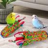New Colored Bird Chewing Toys Fun Foraging Large Parrot Chew Toy Loofah Material Interactive Rattan Parrot Toy Cage Decoration