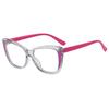 New Design Transparent Square Frame Photochromism Reading Glasses Women Anti Blue Light Hyperopia Prescription Eyewear 0~+600