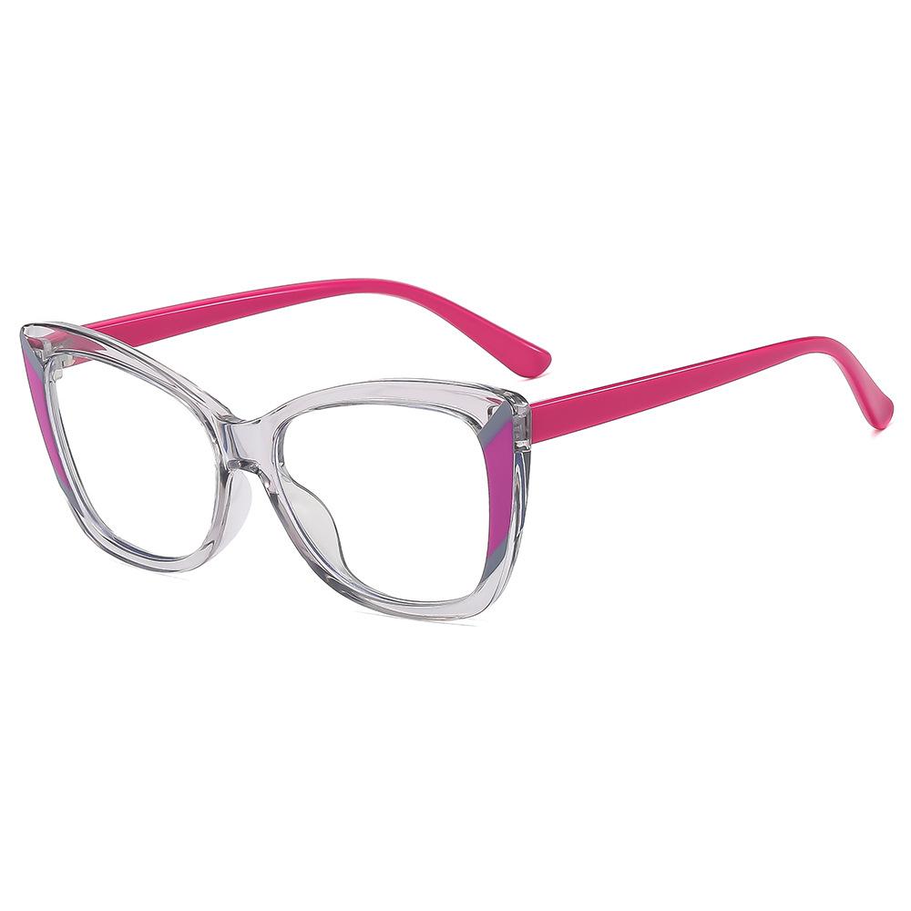 Neues Design Transparenter quadratischer Rahmen Photochromie Lesebrille Damen Blaulichtfilter Weitsicht Rezeptbrille 0~+600