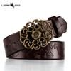 Vintage pásek z hovězí kůže Etnický styl Džíny Pravá kožená opasek Dámská móda Univerzální Dámský opasek