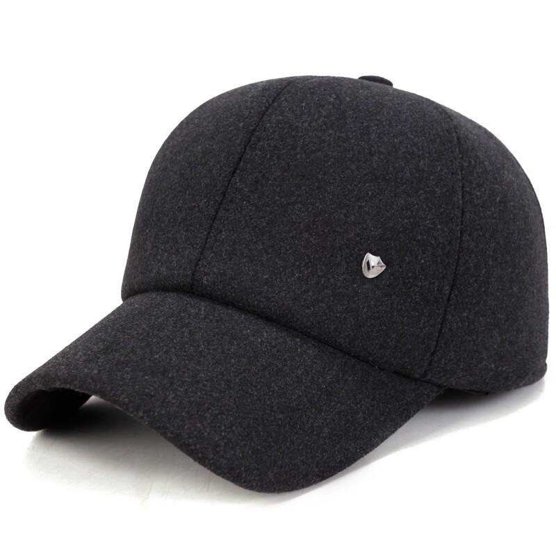 ZHENYUEQI Men s Winter Woolen Ear-flap Baseball Cap Adjustable