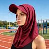 2 Pcs/Set Adjustable Fit Sun Hat with Built-In Drawstring Shawl Extended Brim Full
