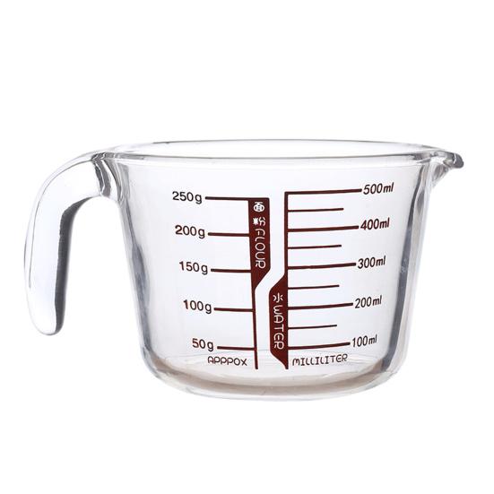 

Стеклянный мерный стакан 500/1000 мл, термостойкий мерный кувшин с носиком и маркировкой, кухонные измерительные инструменты