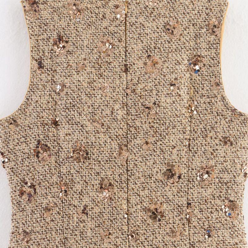 Jnleaog Autumn New Women Clothes Western Style French Style Design Sequin Graceful Dress