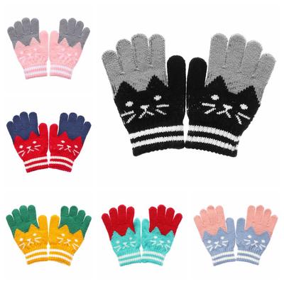 Mädchen Jungen Dicke Strick-Imitat-Kaschmir-Babyhandschuhe, Zauberhandschuhe für Kinder
