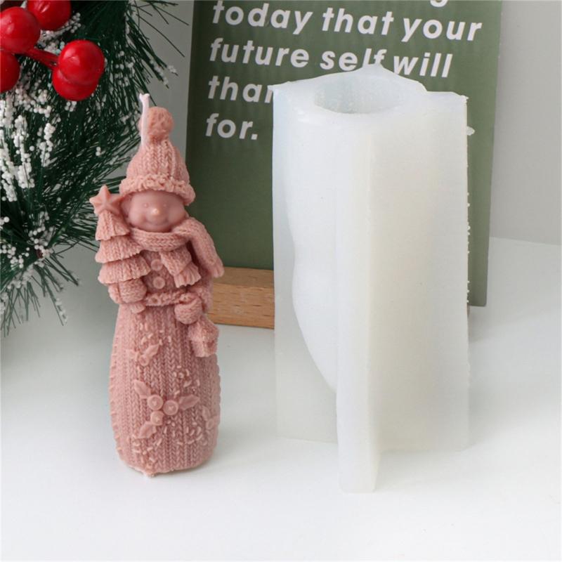 Christmas Silicone Candle Molds Crafting Moulds Reusable Molds Handmade Soap Mold Christmas Series Pattern for Candle