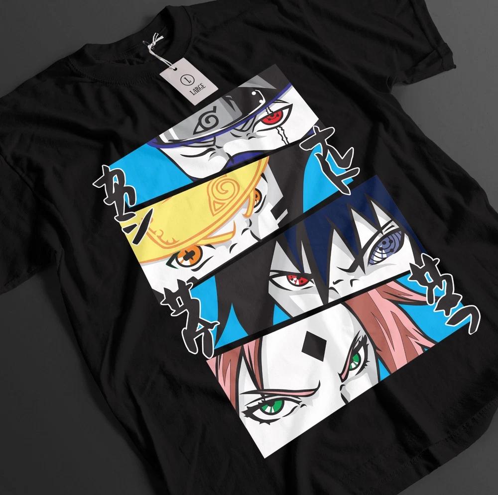 Naruto Shirt Sasuke TShirt Kakashi Team Tshirt Sakura Top Anime Unisex Tee S