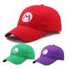 Unisex Super Mario Alphabet Hat Cotton Twill With Short Brim