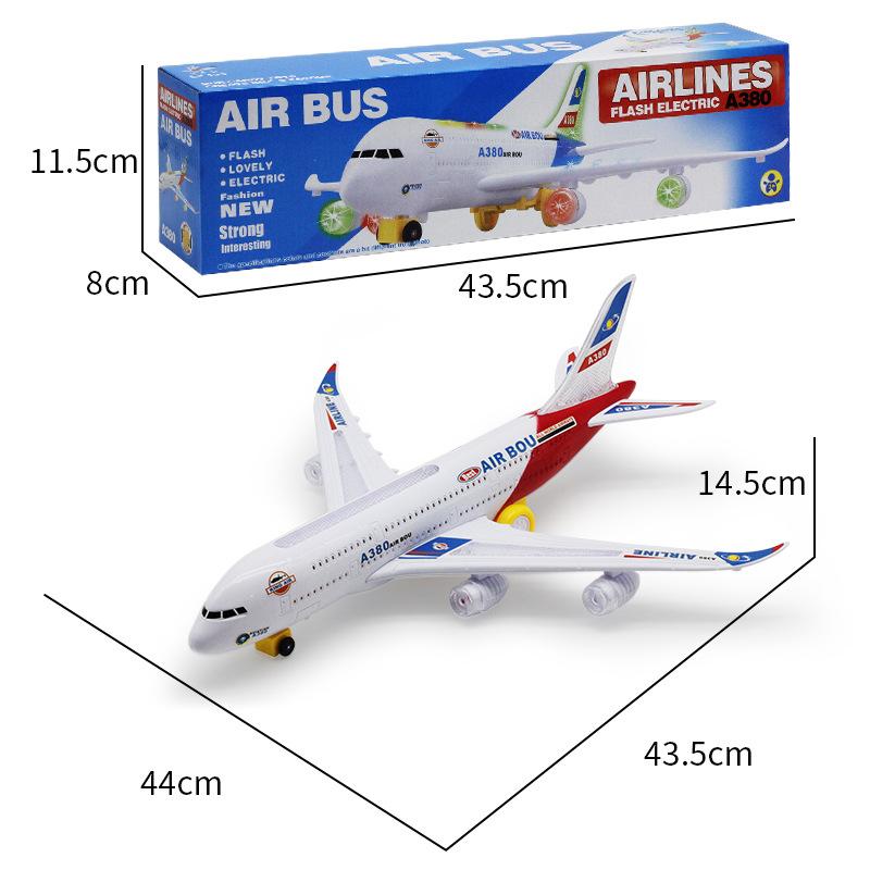 A380 Aircraft Large Long Electric Model Airplane Toy with Sound and Light Children's Toys Kids Airbus Toys Boys Car
