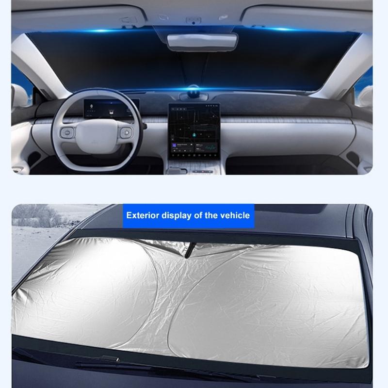 Car Windshield Sunshade Foldable Front Sunshade Protector Sun Visors Protector Keep Vehicle Cool Shield Cover