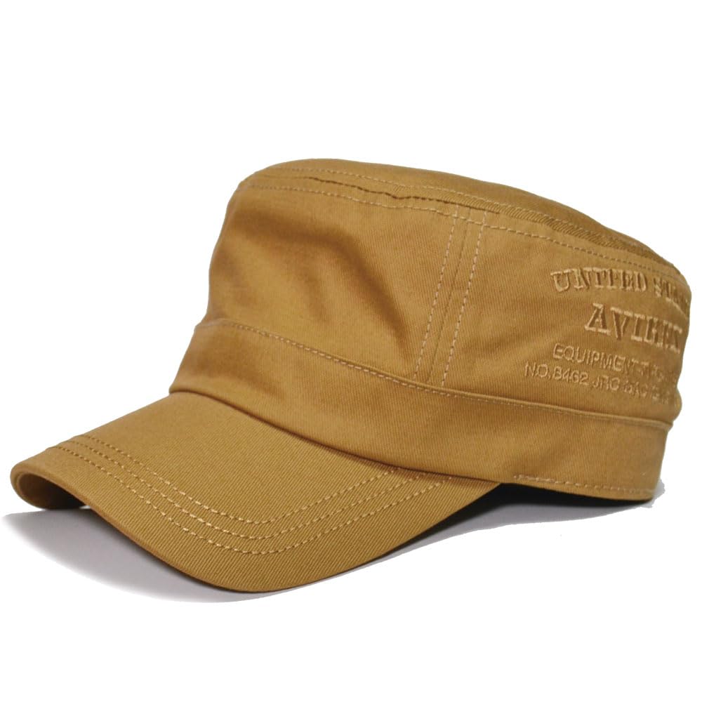 

AVIREX Cotton Embroidered Work Simple Style Size Dark Cap, (Regular (Approx. 57-59cm), Beige)