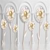 White Jewelry Floral Wallpaper European Roman Column Mural Simple Pearl Jewelry Flower 3d Wallpaper