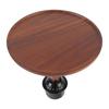 360 degrees  Rotating Car Cup Holder Tray with Silicone Pad Wooden Cup Holder Food Table for Most Cup Holders Front