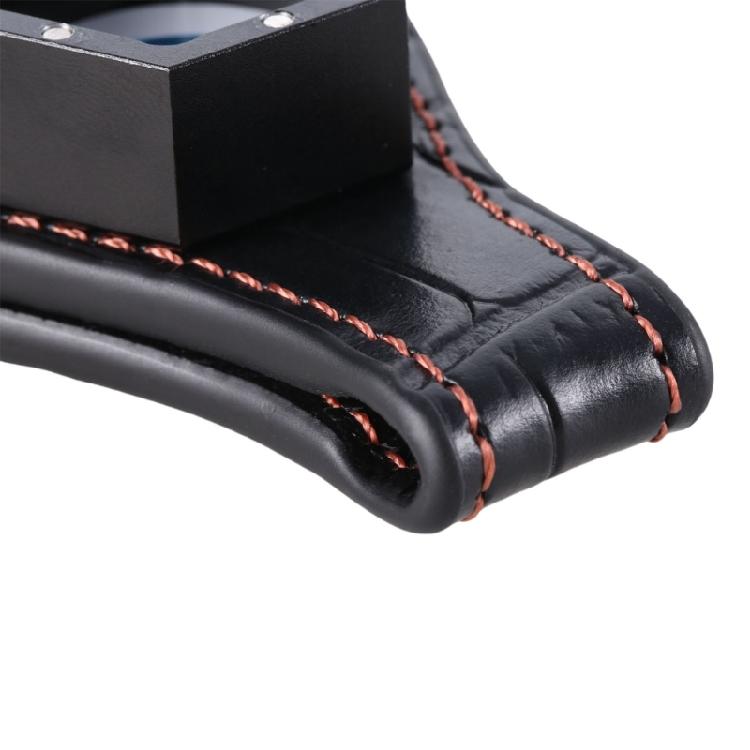 Hexagon Billiard Snooker Pool Cue Chalk Holder With Belt Clip Portable Leather Magnetic Pocket Billiard Chalk Holder