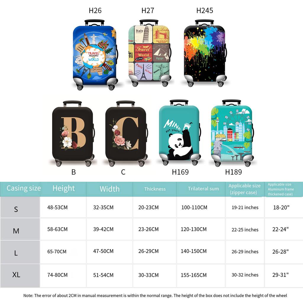 Elastic Suitcase Cover Dust-proof Protective Sleeve for 18-32 Inch Suitcase Protector Thickened Spandex Suitcase Covers