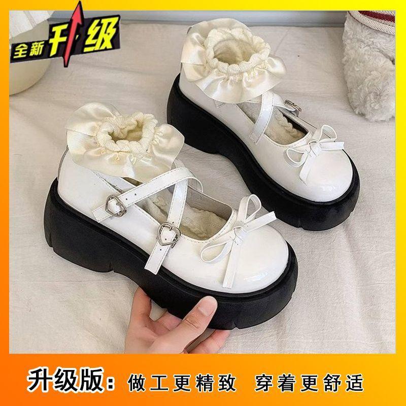 

Французские универсальные туфли Мэри Джейн, женские туфли в стиле ретро, японские туфли на толстой подошве, увеличивающие рост, женские туфли-лодочки, новые модели весна-лето 2025 40