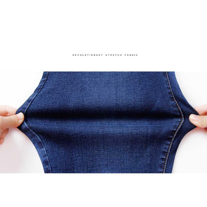 Winter Denim Pants Jeans for Women High Waist Stretch Waist Skinny Jeans Womens High Elastic Plus Size Stretch Jeans