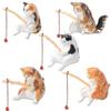 WATASHINO Cat Fishing Cat Aquarium Miniature Mini Fishing of Figurine, Ornament, Object, Toy, Toy, (Set 5, A)