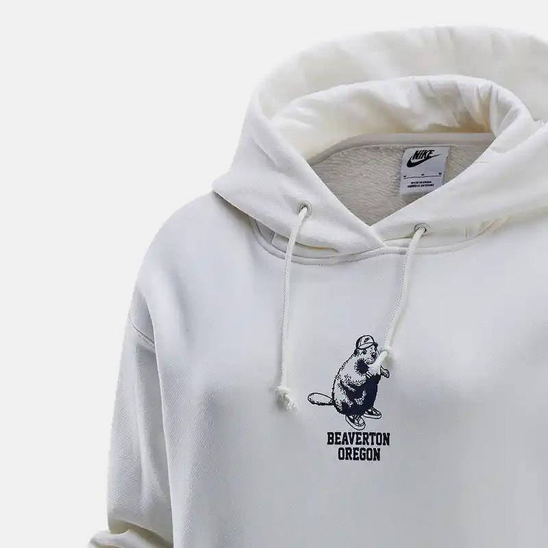 Nike Ležérní volná mikina s kapucí Dámské mikiny Bílá HV1743133