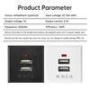 5V 2.1A Dual USB Power Socket Embedded Desktop Socket USB Charging Panel Module For Mobile Phones Tablets Ipad Chargers