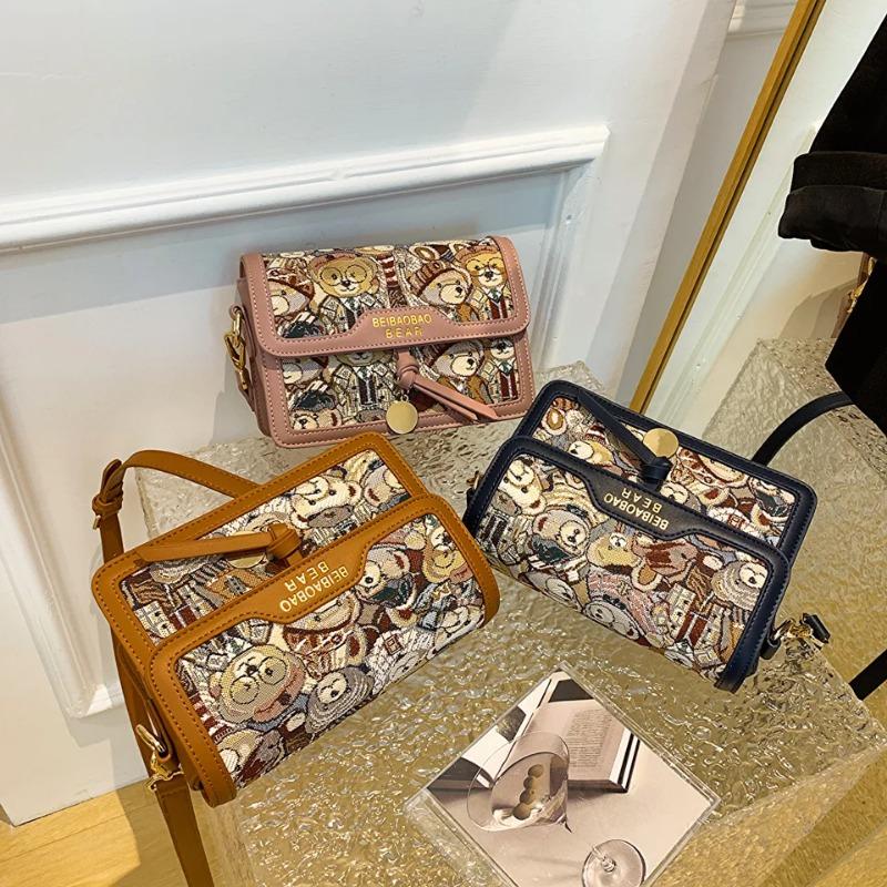 New Minimalist and Fashionable Small Handbag, Contrasting Color Women's Bag, Designer Original High-end One Shoulder Crossbody B