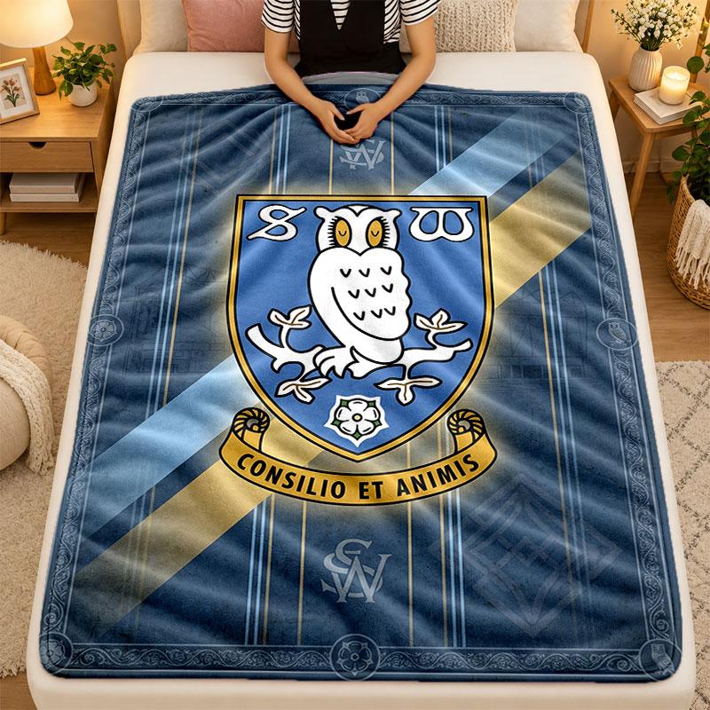 Flannel BlanketSheffield Wednesday Warm Soft Throw Blanket for Indoor Sofa Bed Living Room Use