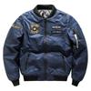 Autumn and winter new men's stand-up collar wear flight suit cotton-padded bomber jacket thickened on both sides