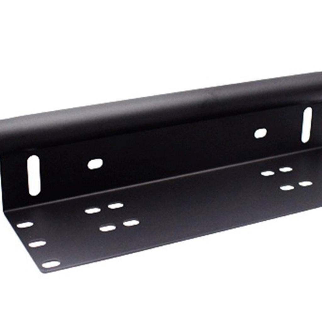 Car Front License Plate Mounting Bracket Black Universal Fit Front Grille LED Spotlight Holder for Automobiles