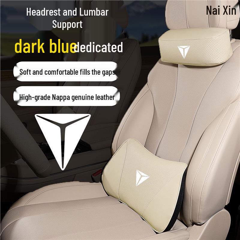 Deep Blue SL03 Headrest & G318 Lumbar Support: Multifunctional Car Neck Pillow & Back Cushion