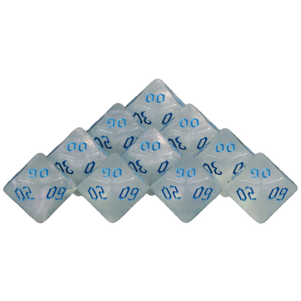 10pcs DND Game Dice D10(00-90) Polyedral Dice for Entertainment Funny Party Board Games