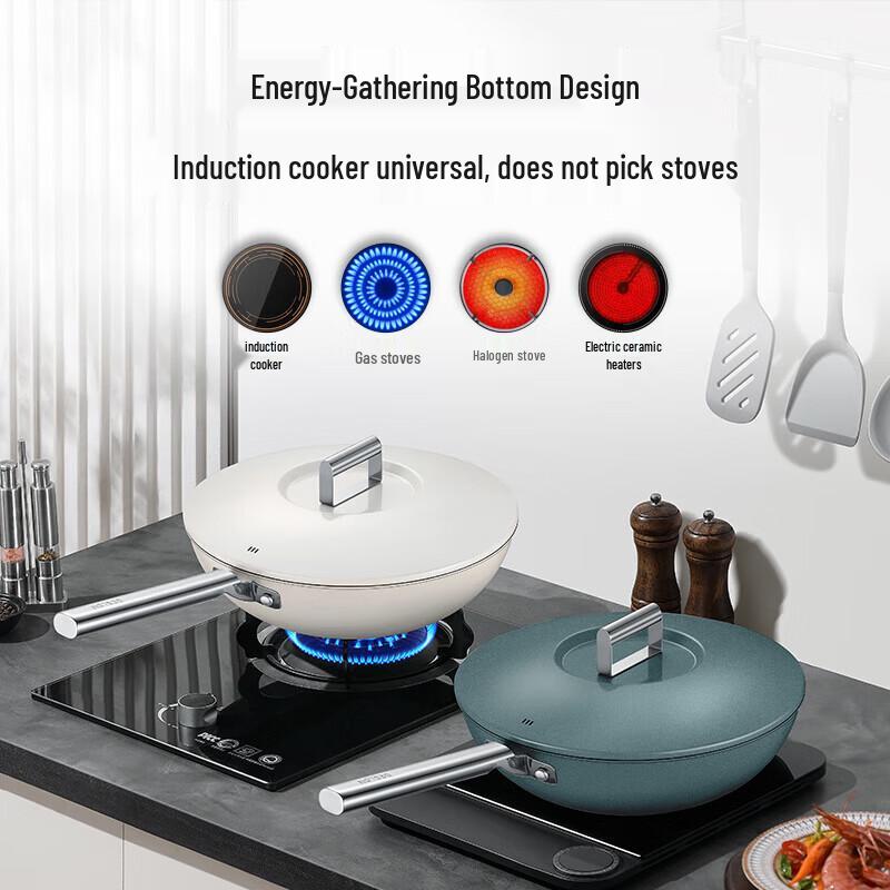 DESLON 0-Beschichtung 32cm Titan Antihaft-Wok