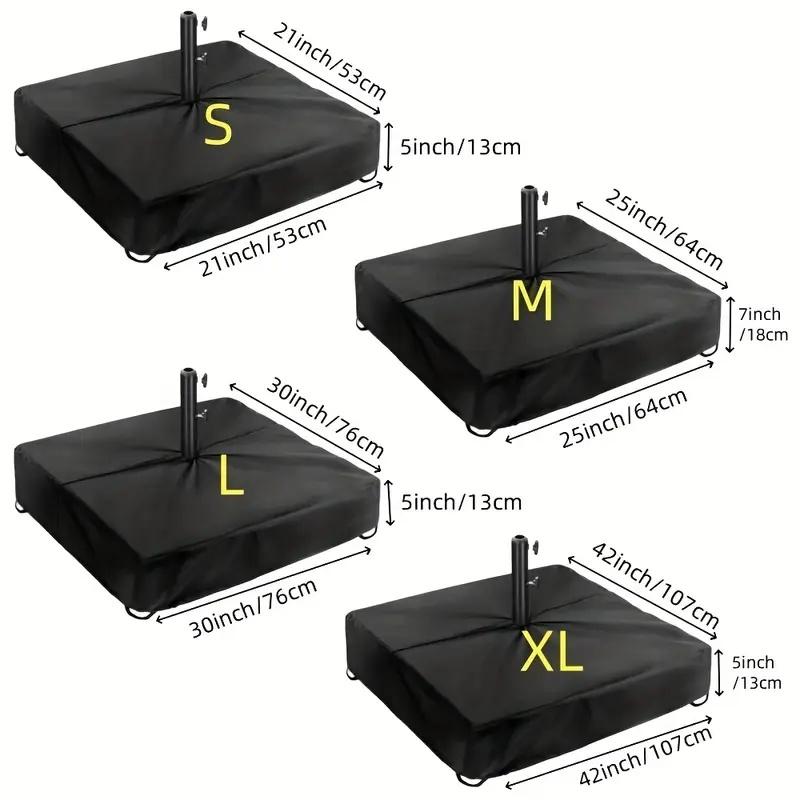Heavy-Duty Patio Umbrella Base Cover - All-Weather Outdoor Umbrella Stand Protector with Stable Base, Most Standard Umbrellas