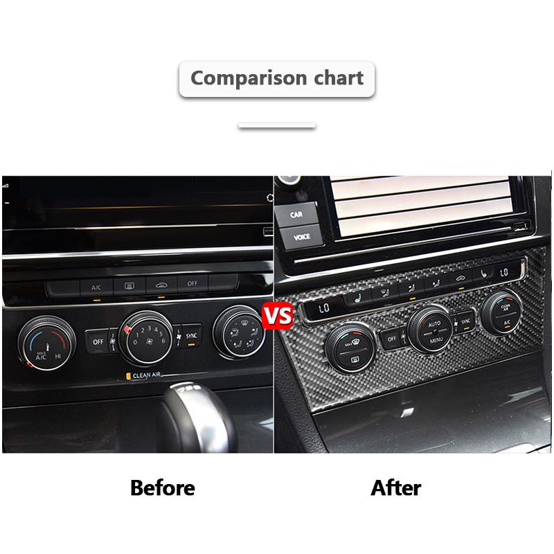 Painel de Controle de Ar Condicionado Botão Seletor Painel de Botões Adesivo de Moldura Para Volkswagen Golf 7 Mk7 Vii 2013-2019 Acessórios Automotivos