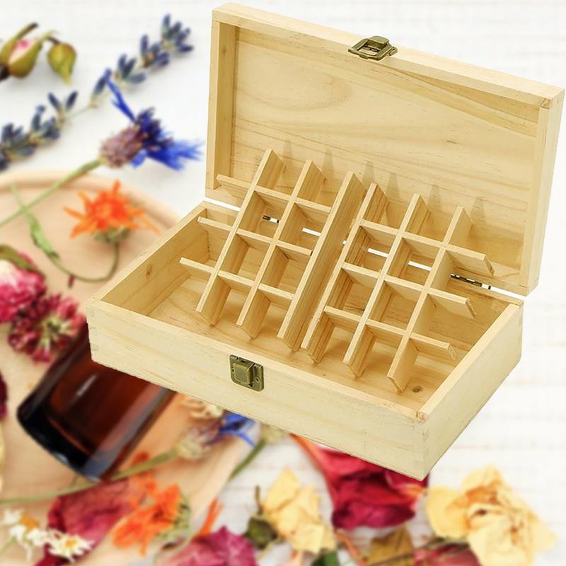 Wooden Storage Box Solid Wood Essential Oil Bottle Storage Case Essential Oil Packing Box Perfume Bottle Nail Polish Organizer