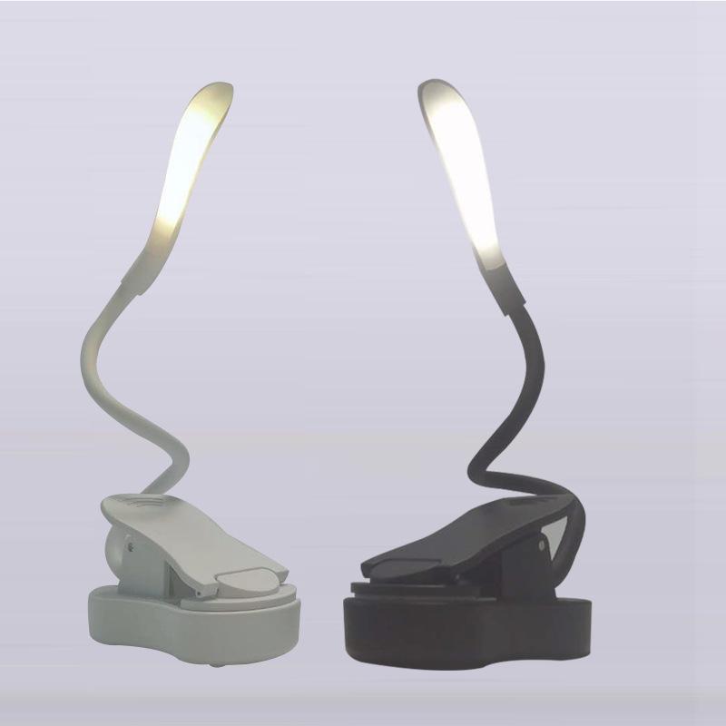 LED USB Rechargeable Portable Book Clip Lamp - Eye Protection Reading and Study Light