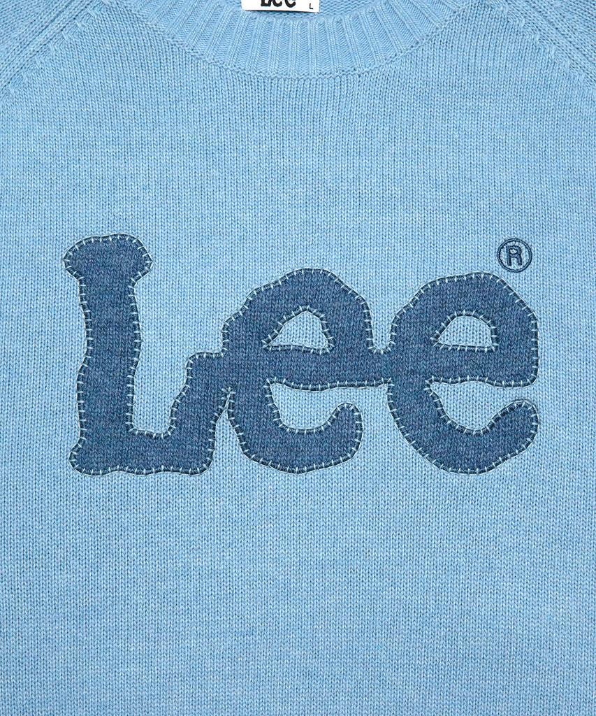 LEE Applique Big Logo Knit Light Blue