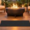 Fireplace Heat-Protection Mat 3-Layer Foldable Heat-Resistant with