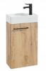 Bathroom Cabinet with Sink, Craft Oak, Hanging, 60x40 Small