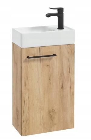 Bathroom Cabinet with Sink, Craft Oak, Hanging, 60x40 Small