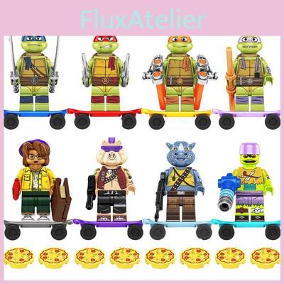 Children's Toy Kf6196 Ninja Turtle Da Vinci Building Blocks Abs Plastic Non-electric Diy