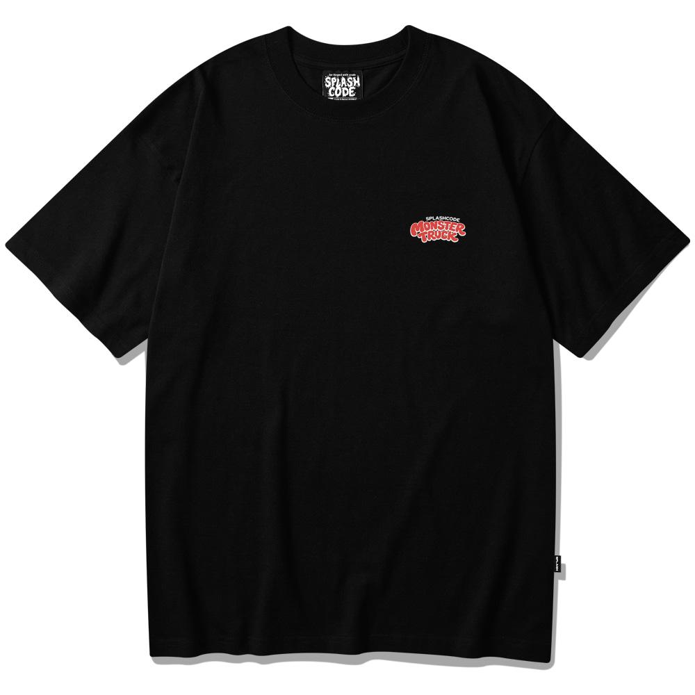 Seupeullaesikodeu Short Sleeve T-Shirt Black - Monster Truck