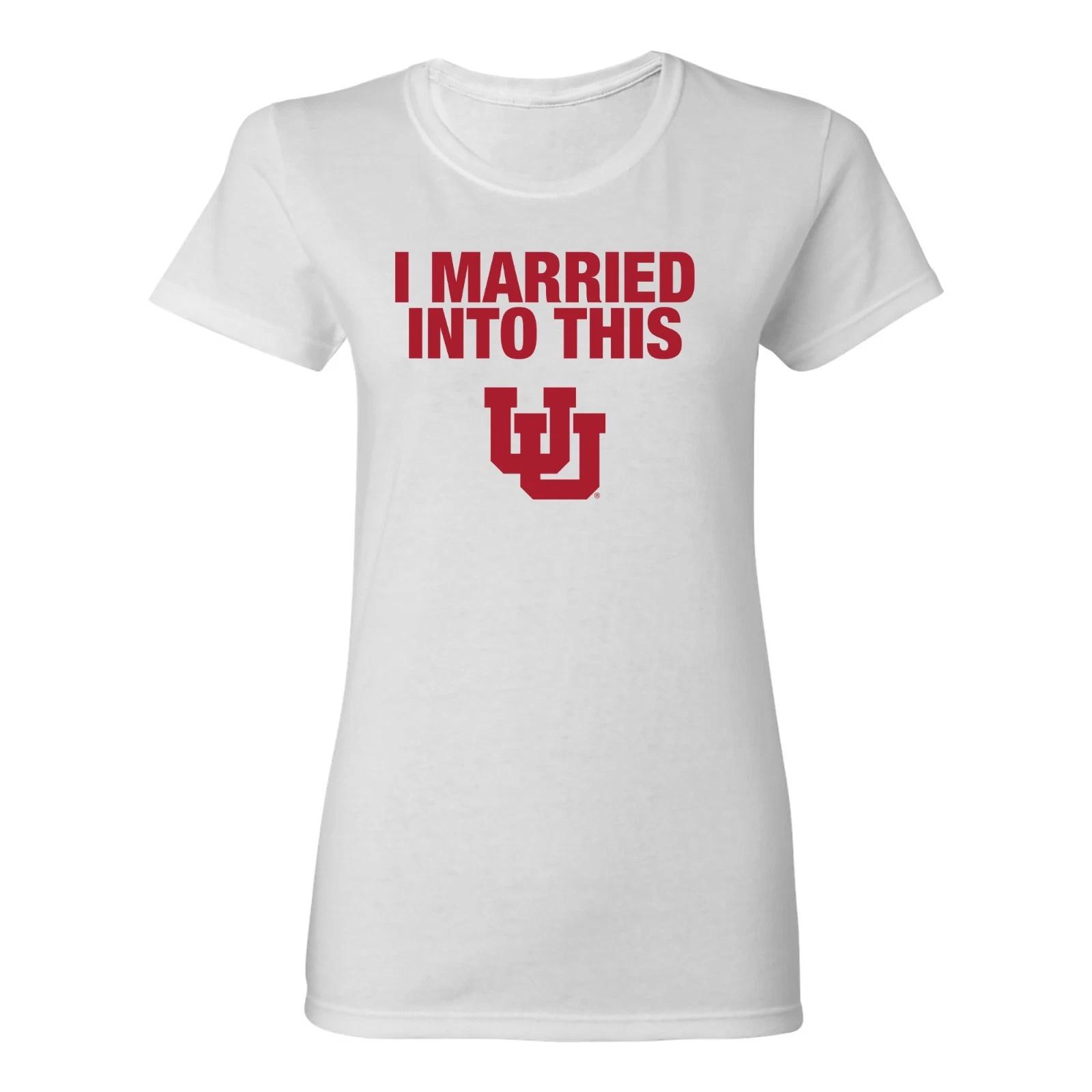 Utah Utes I Married Into This Women s T-Shirt - White 2XL