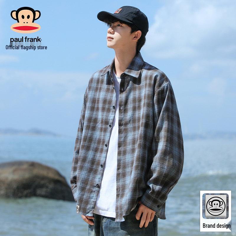 Paul Frank Men s Plaid Long Sleeve Shirt L