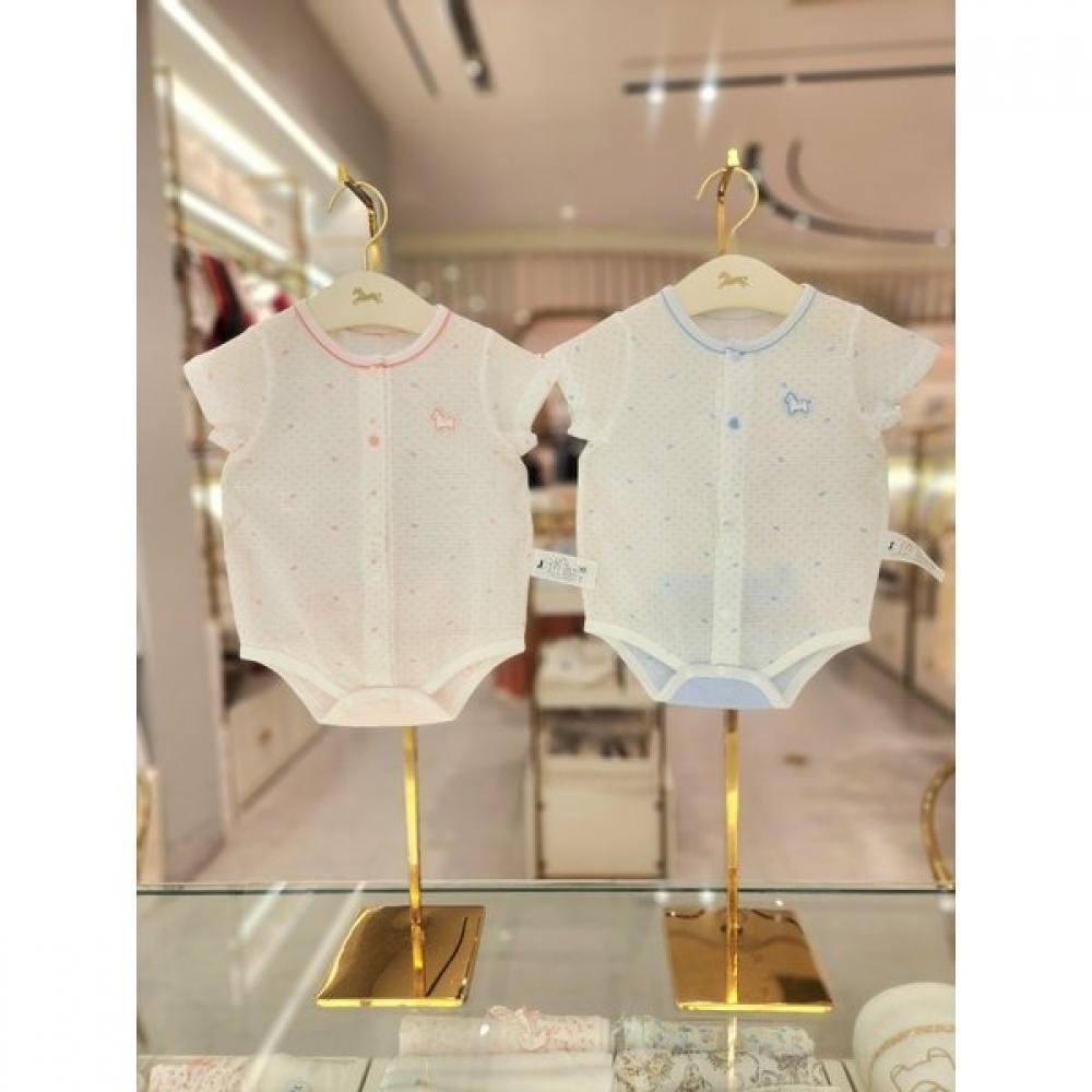

Ettoi Short Sleeve Dot Bodysuit 07t3 17911 L/PINK/6M