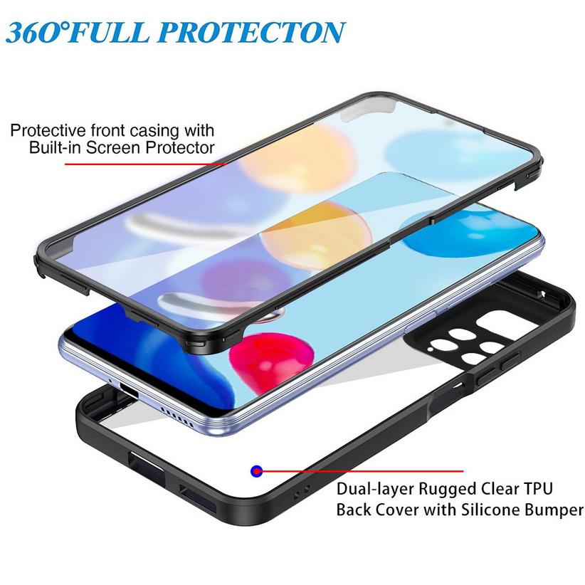 Fully Coverage Case For Xiaomi Redmi Note 12 Pro 4G 12S 11 Pro + 11S 10 Pro Max 10S 9 Pro 9S Double Protect Shield Cover