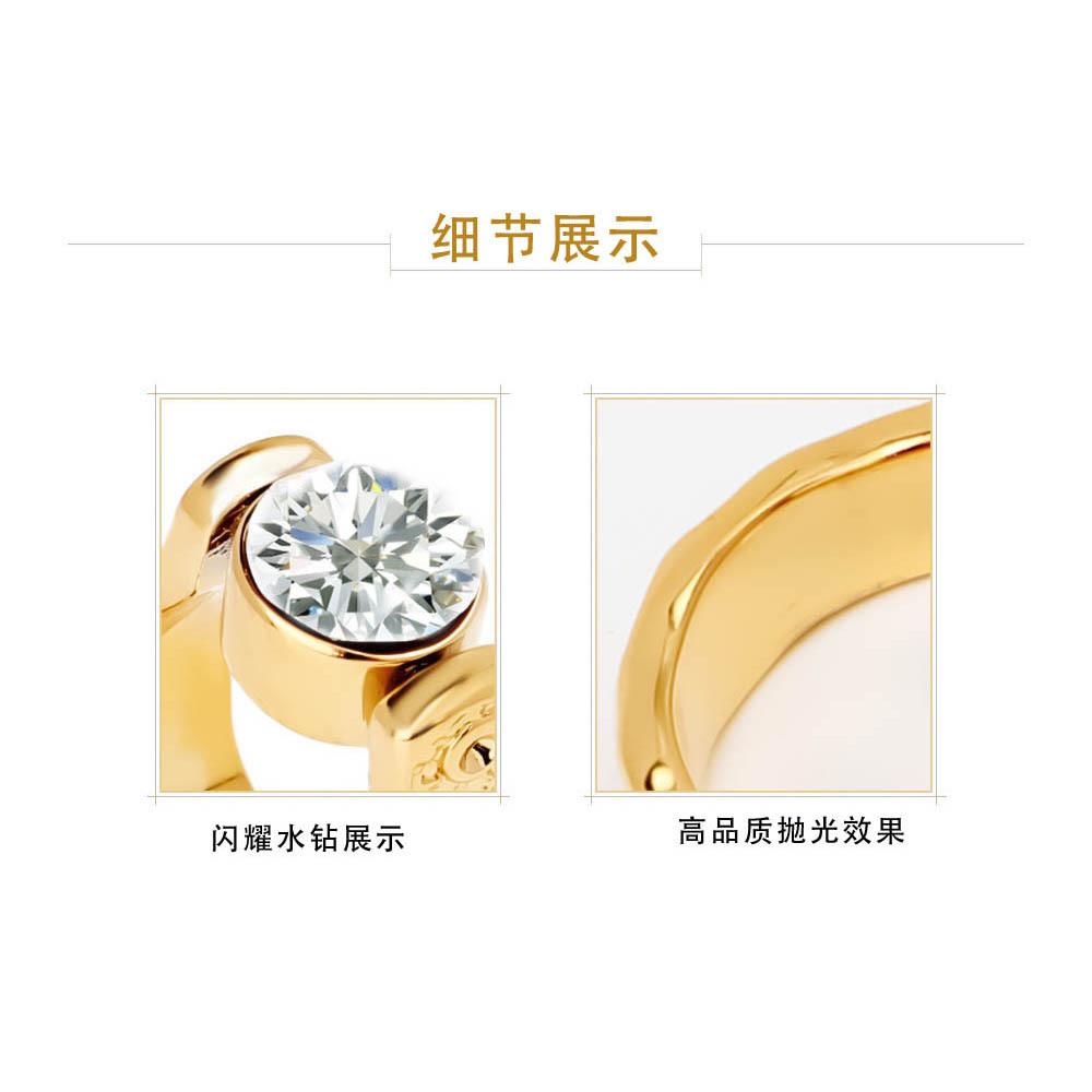 Haisheng couple ring ins does not fade, European and American fashion personalized zircon popular hot jewelry factory